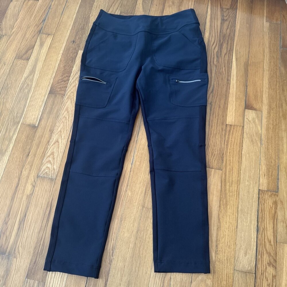 Daily Sports Stretch Straight Leg Pants Women's Trouser Golf 5 Pockets Size L - Picture 2 of 4